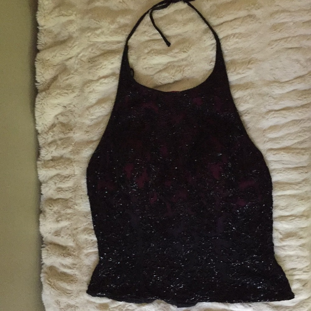 Sean Collection beaded formal/holiday top.